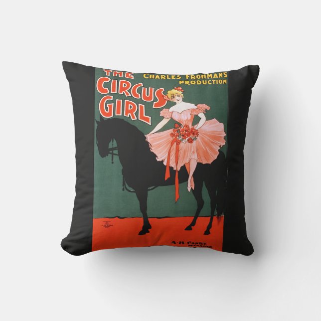 Vintage circus retro classic entertainment cushion (Front)