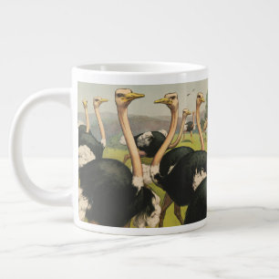 Vintage Circus Showing Ostriches And Large Birds. Coffee Mug