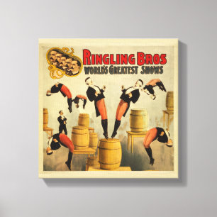 Vintage Circus Sideshow Poster Canvas Print
