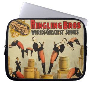 Vintage Circus Sideshow Poster Laptop Sleeve
