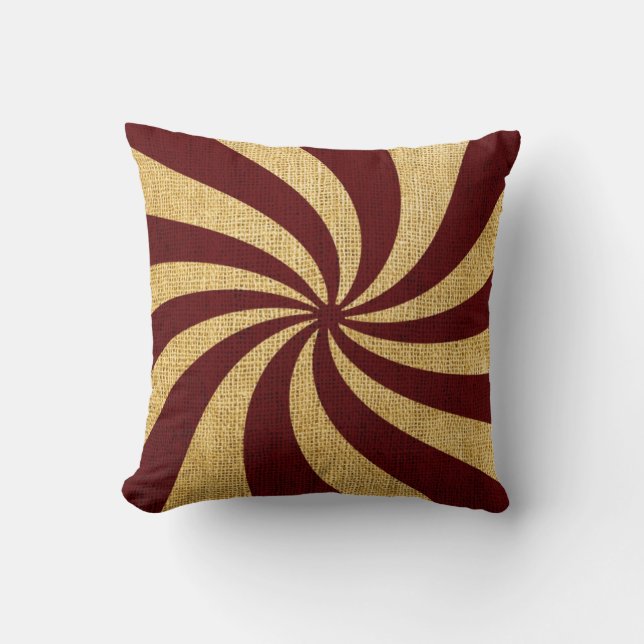 Vintage Circus Spiral Red Cushion (Front)