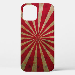 Vintage Circus Tent Stars Red Lines Carnival iPhone 12 Case