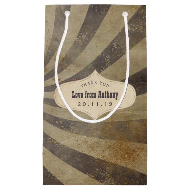 Vintage Circus Themed Birthday Party Small Gift Bag (Front)