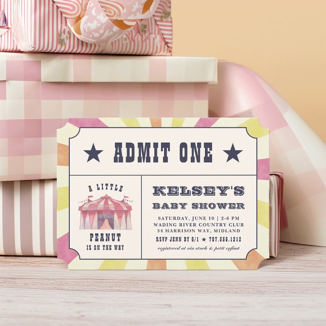 Vintage Circus Ticket Baby Shower Invitation (Creator Uploaded)