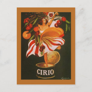 Vintage Cirio Cherries Italian Postcard