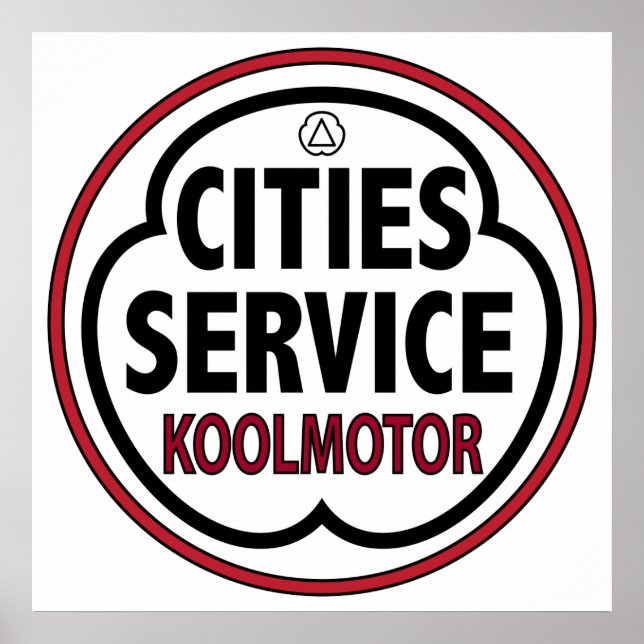 Vintage Cities Service koolmotor sign (Front)