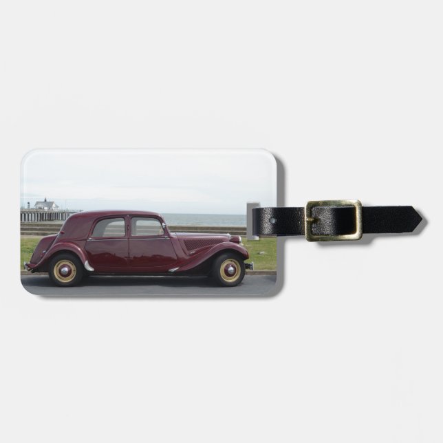 Vintage Citroen Traction Avant Luggage Tag (Front Horizontal)