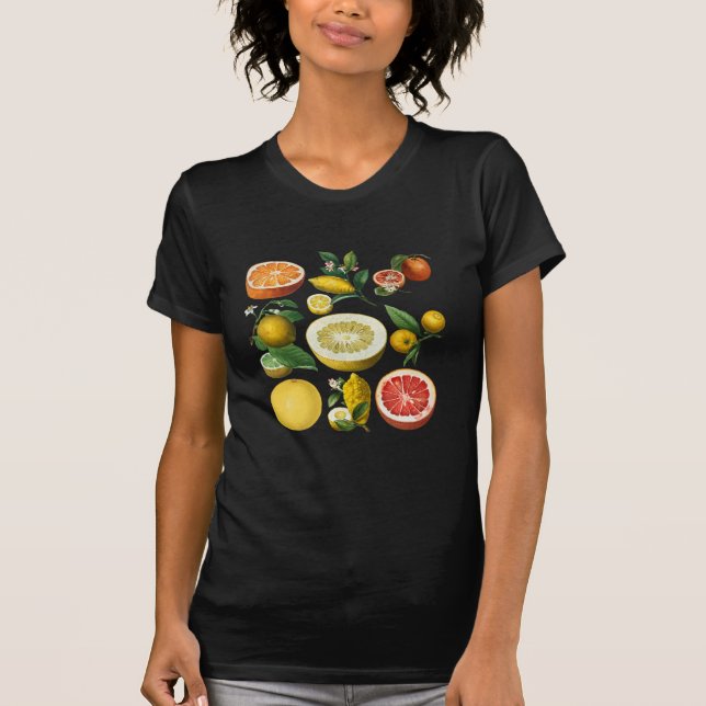 Vintage Citrus Fruit Design T-Shirt (Front)