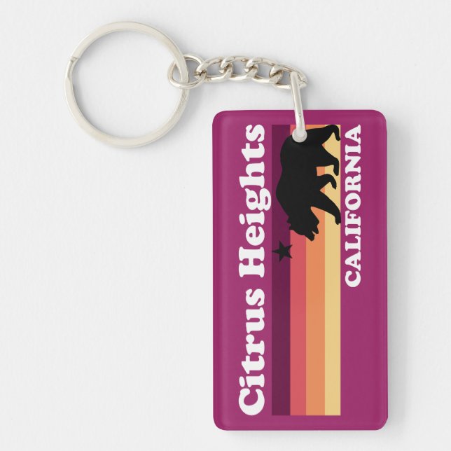 Vintage Citrus Heights California Key Ring (Front)