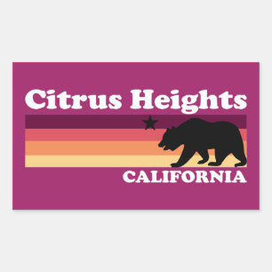 Vintage Citrus Heights California Rectangular Sticker