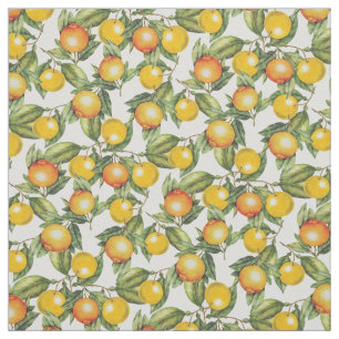 vintage citrus pattern fabric