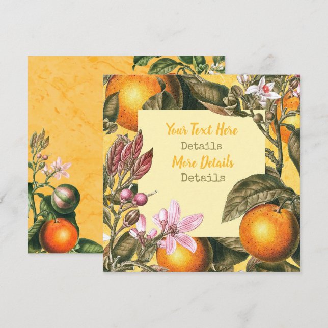 Vintage Citrus Save The Date (Front/Back)