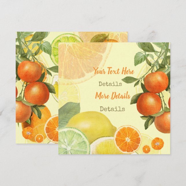 Vintage Citrus Save The Date (Front/Back)