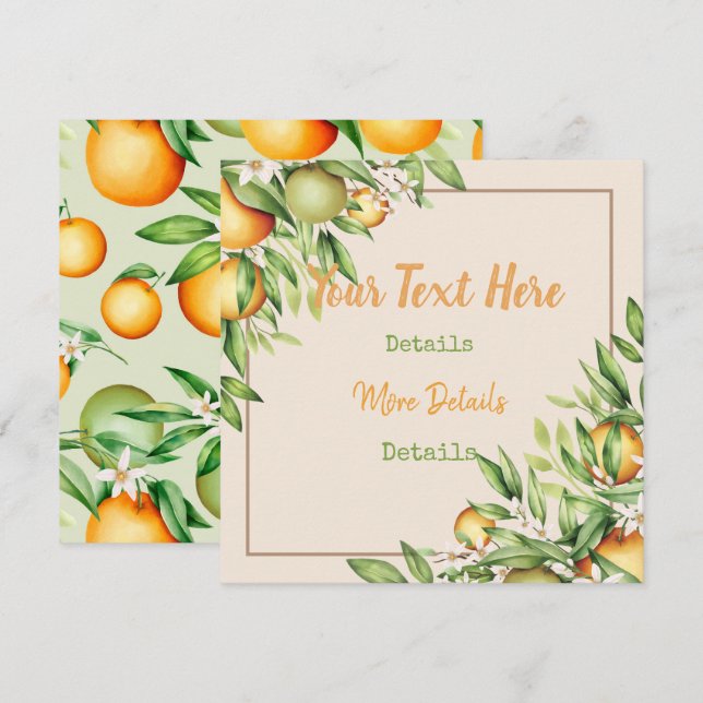 Vintage Citrus Save The Date (Front/Back)