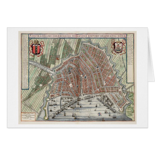 Vintage city map of Amsterdam (Front Horizontal)