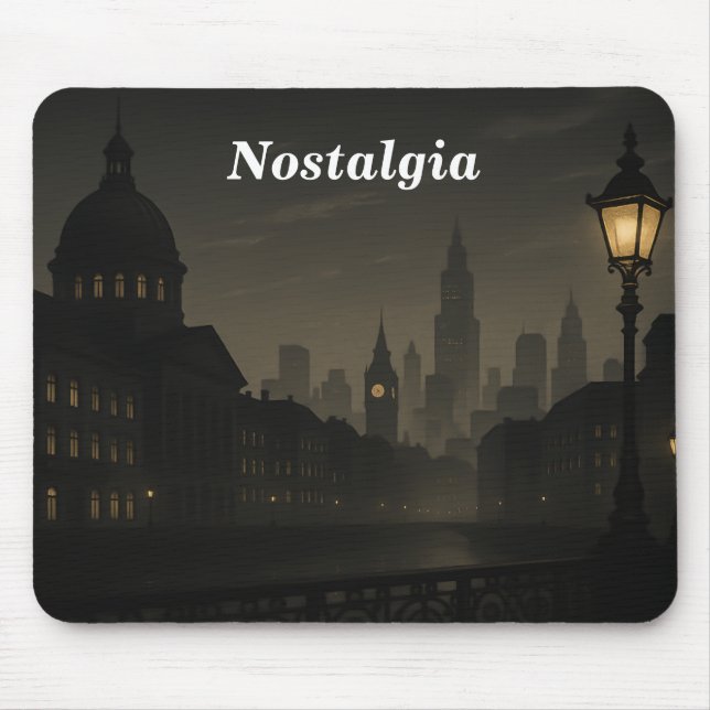 Vintage Cityscape Mousepad (Front)