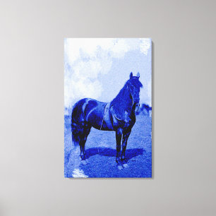 Vintage Civil War Union Horse Wrapped Canvas Print