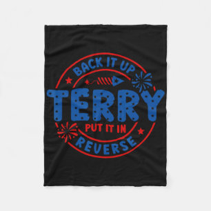 Vintage Ck It Up Terry Put It In Reverse 4th Of Ju Fleece Blanket