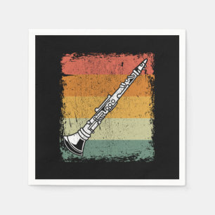 Vintage Clarinet Player Music Clarinet Gift Napkin