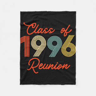 Vintage class of 1996 reunion high school party fleece blanket