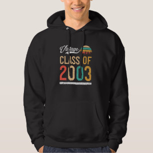 Vintage Class of 2003 High School or College Gradu Hoodie
