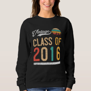 Vintage Class of 2016 High School or College Gradu Sweatshirt