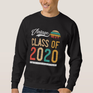 Vintage Class of 2020 High School or College Gradu Sweatshirt