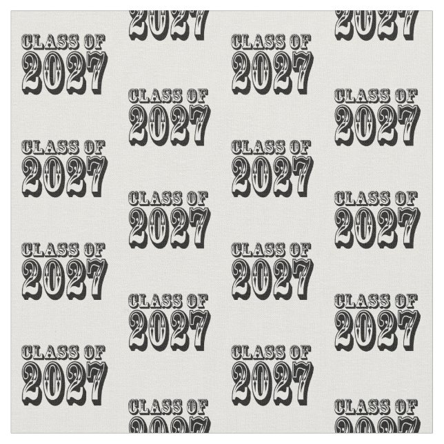 Vintage Class of 2027 Graduation Fabric (Close Up)