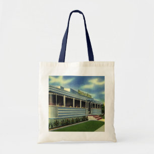 Vintage Classic 50s Retro Restaurant Pelican Diner Tote Bag