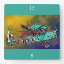Vintage Classic Aeroplane Wall Clock