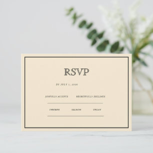 Vintage Classic Aesthetic RSVP Card