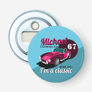 Vintage classic antique car legendary dad name  bottle opener