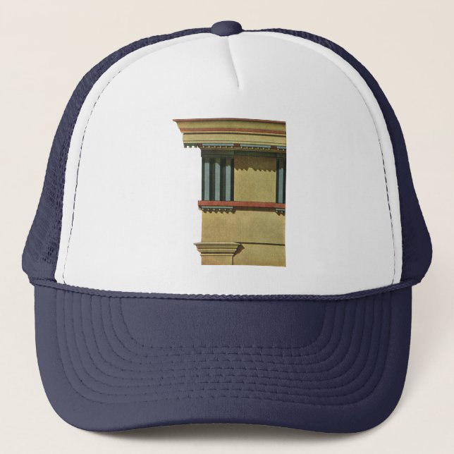 Vintage Classic Architecture, Temple Entablature Trucker Hat (Front)