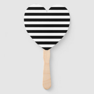 Vintage Classic black & white stripes Hand Fan