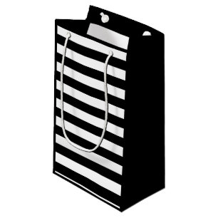 Vintage Classic black & white stripes Small Gift Bag