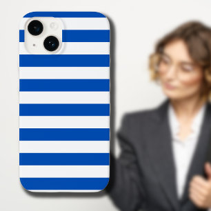 Vintage Classic Blue & White Stripes Case-Mate iPhone 14 Case