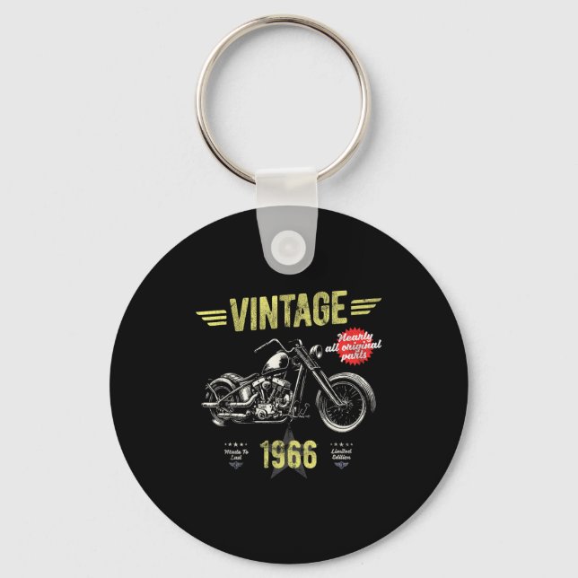 Vintage Classic Born 1966 60th Key Ring (Front)