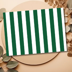 Vintage Classic Bottle Green & White Stripes Tissue Paper