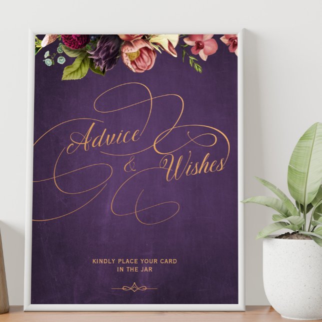 Vintage classic calligraphy advice and wishes sign (Creator Uploaded)