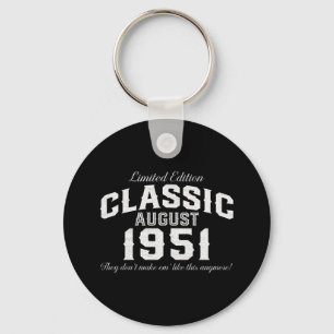 Vintage Classic Car 1951 70th Birthday Key Ring