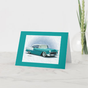 Vintage Classic Car - 1956 Chevy Bel Air Card