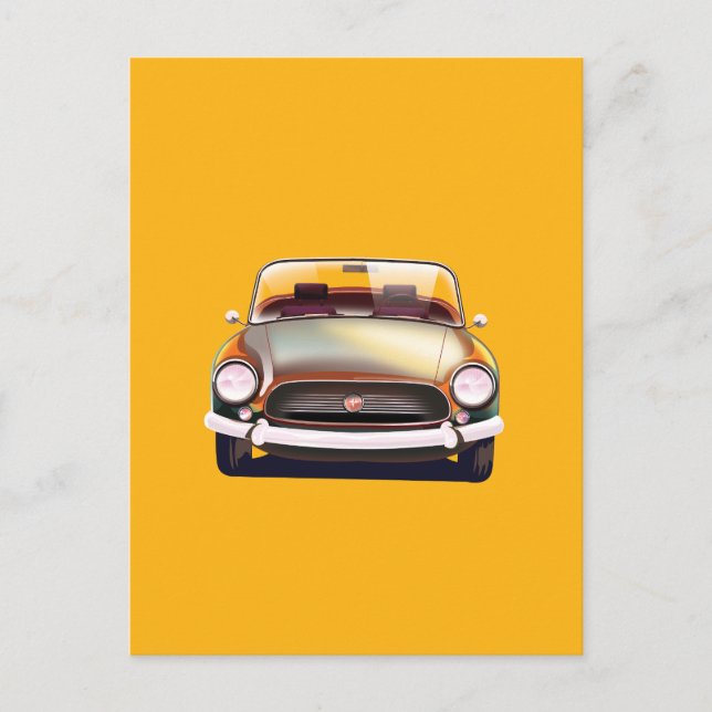 Vintage Classic car Announcement Postcard (Front)