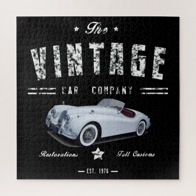 Vintage Classic Car Company Jigsaw Puzzle (Vertical)