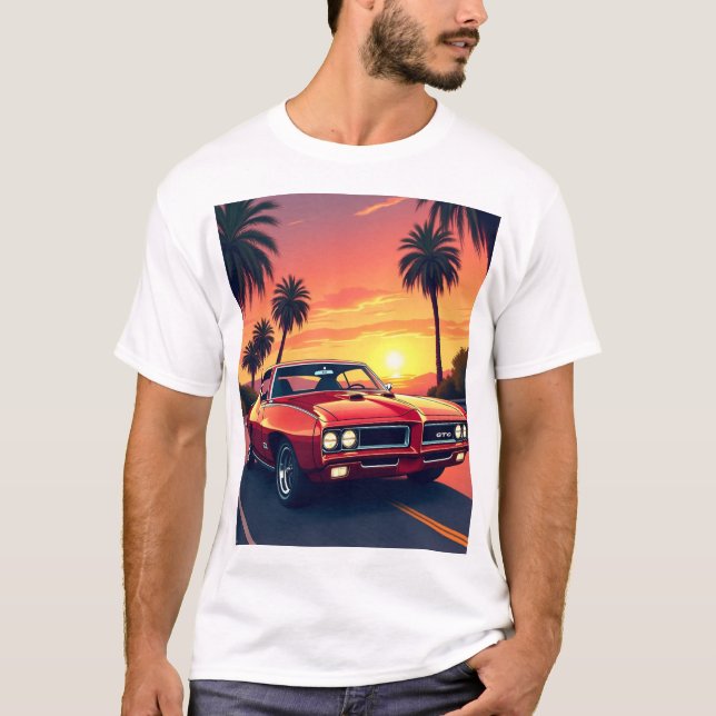Vintage Classic Car – Cool Nostalgic T-Shirt (Front)