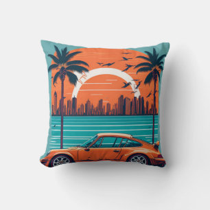 Vintage classic car cushion