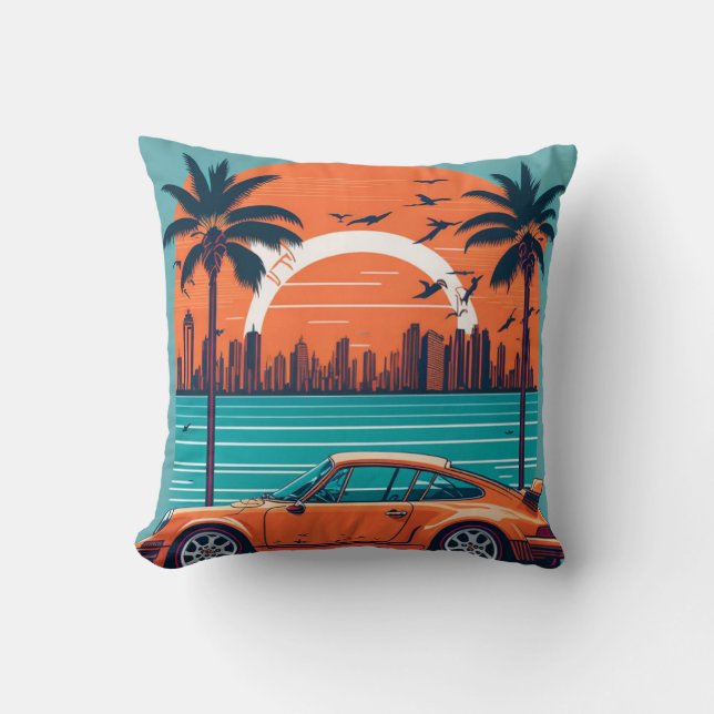 Vintage classic car cushion (Front)
