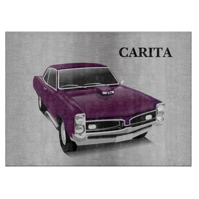 Vintage Classic Car Cutting Board (Front)
