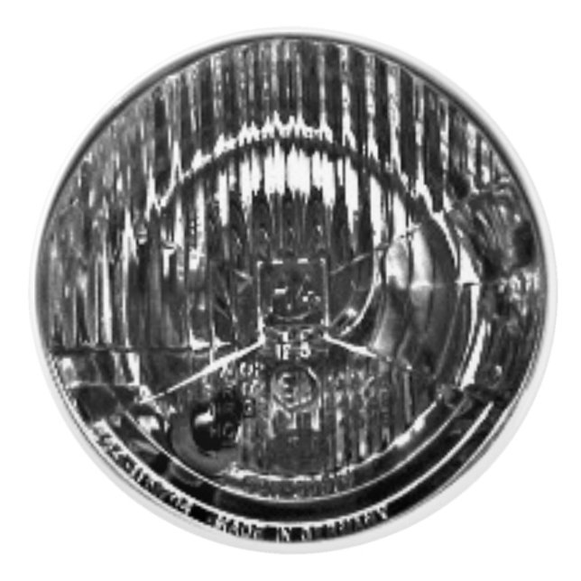 Vintage Classic car headlight chrome look Ceramic Knob (Front)