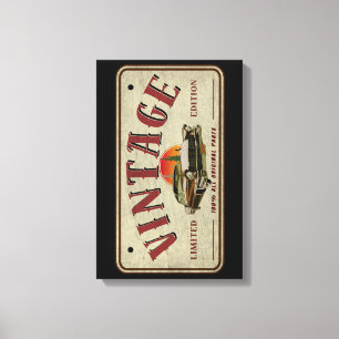 Vintage Classic Car Limited Edition Original Parts Canvas Print