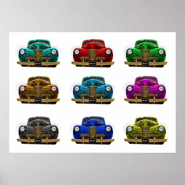 Vintage classic car poster (Front)